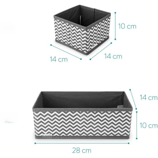Комплект от 2 Големи и 6 Малки Органайзера за Гардероб Navaris